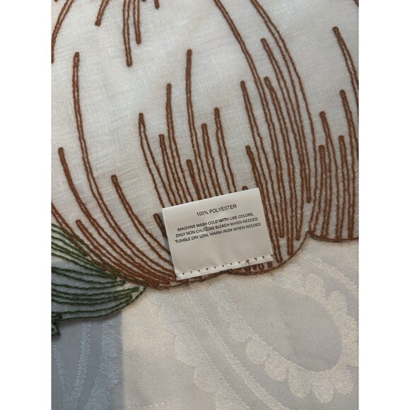 Table Runner Embroidered Pumpkins Sunflowers Polyester  70” Fall - Picture 5 of 7